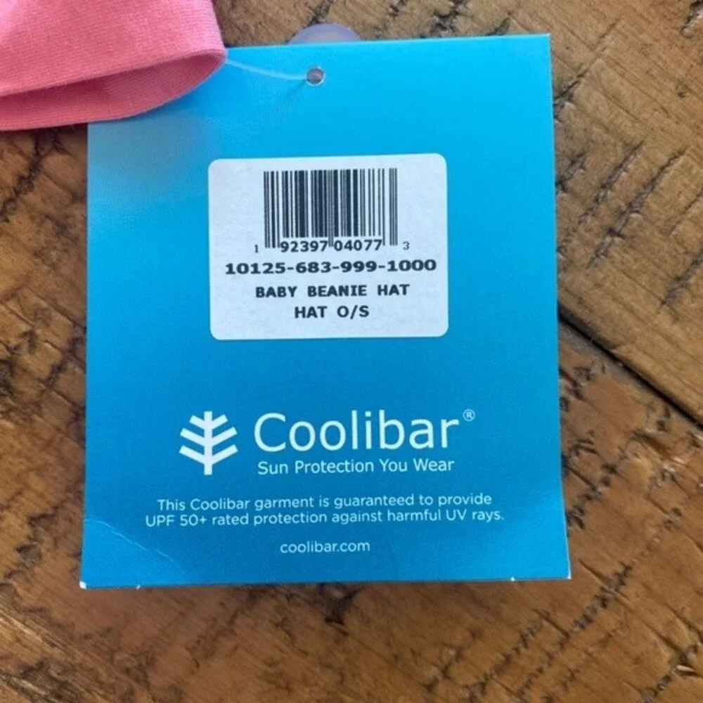 NWT Baby Coolibar Sun Protection UPF 50+ Hat Pink - One Size